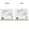 Amanti Art Mirror Makeover Bathroom Mirror Frame Border Kit - Fully Assembled Peel and Stick Frame - Mirror NOT Included - Cabinet White Narrow Trim